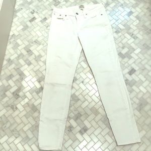 J Crew white denim jeans